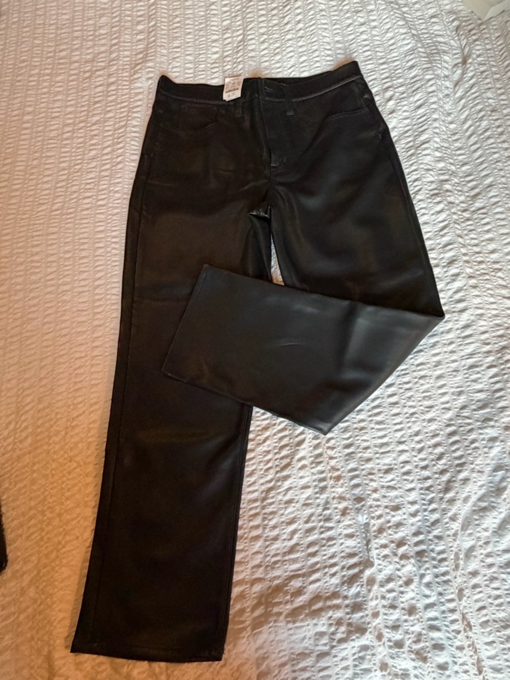 J. Crew Black Faux Leather Pants NWT size 30 Petite